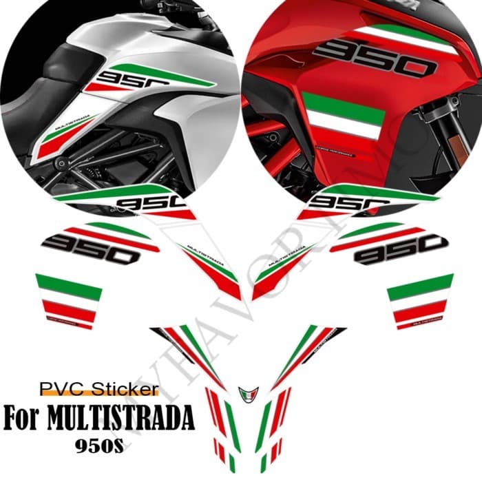 For Ducati MULTISTRADA 950 S 950S Motorcycle Fairing Fender Protector Stickers Decals Tank Pad Grip