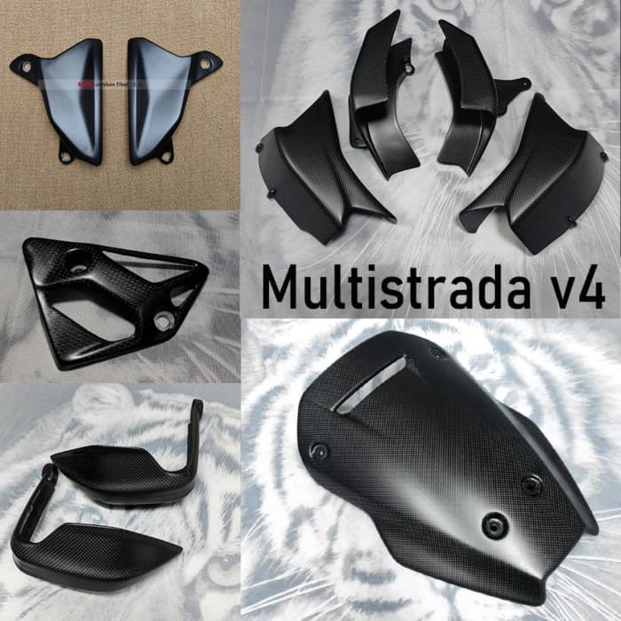 For Ducati Multistrada V4 2021-2023 Real Carbon Fiber Fairing Kit Motorcycle Accessories Modified P