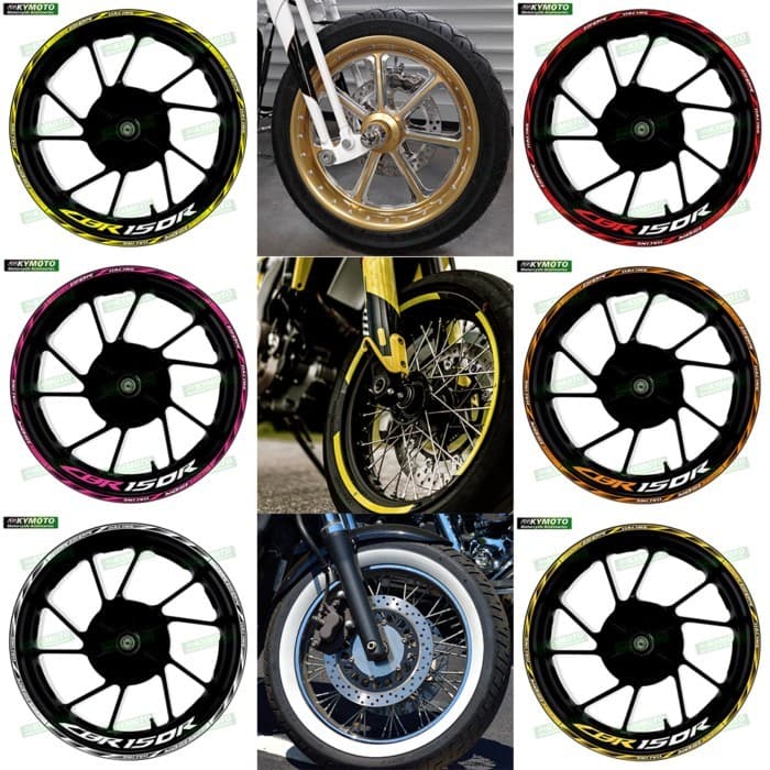 For Honda CBR150R CBR 150R reflective motorcycle wheel 17 inch sticker racing fairing wheel decal r