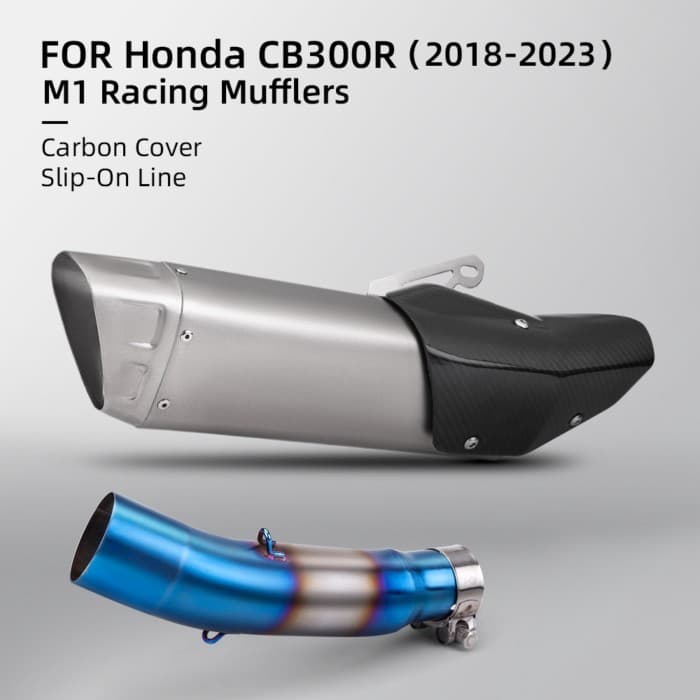 For Honda CB300R 2018-2023 Motorcycle Exhaust Modified Middle Link Pipe Stainless Steel Muffler wit