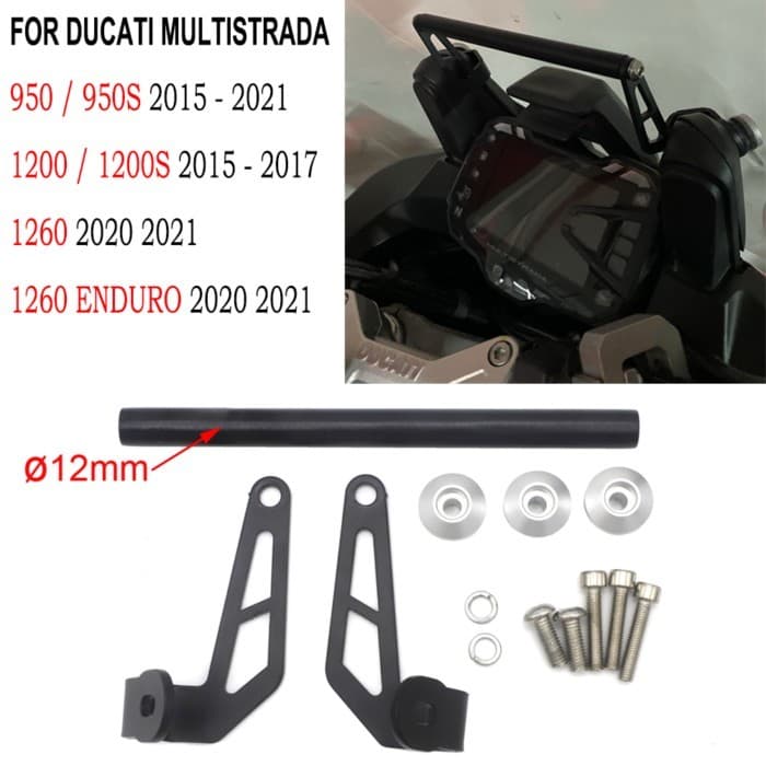 New Motorcycle mobile phone Navigation bracket USB phone charging  For Ducati Multistrada 950 1200S