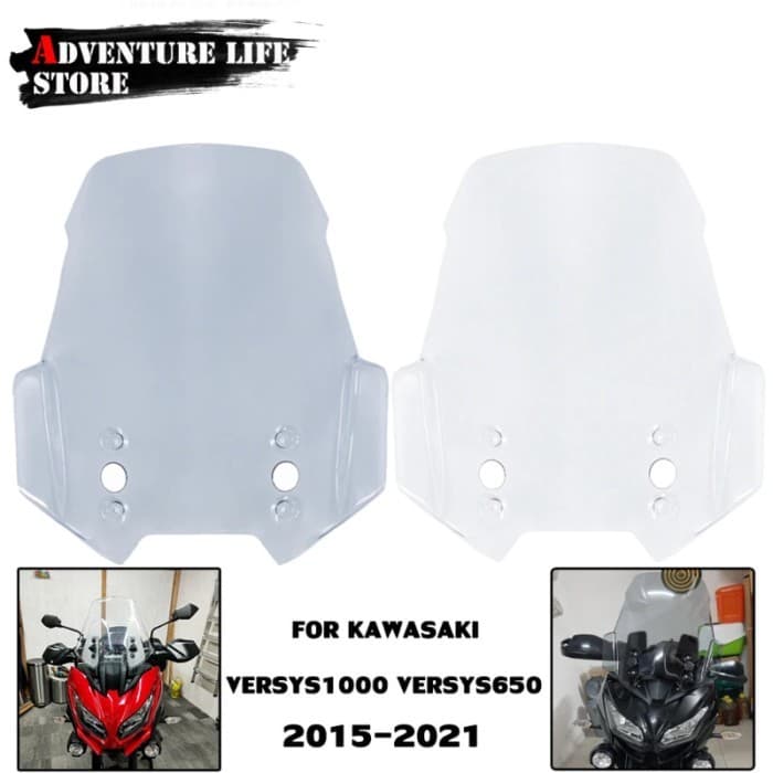Windshield For Kawasaki Versys1000 Versys650 KLZ 1000 Versys 650 KLE Motorcycle Fairing Windscreen 
