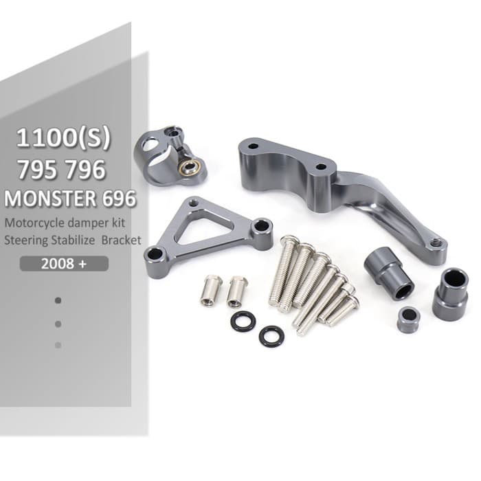 New Motorcycle Steering Dampers Stabilizer Bracket Mount Kit Support For Ducati Monster 696 Monster
