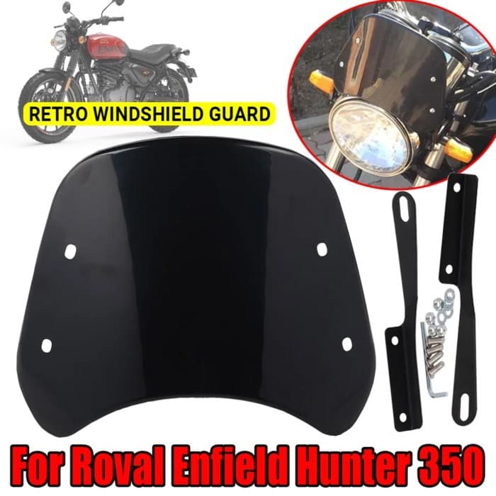 For RoyalEnfield Royal Enfield Hunter 350 Motorcycle Accessories Retro Windscreen Windshield Wind S