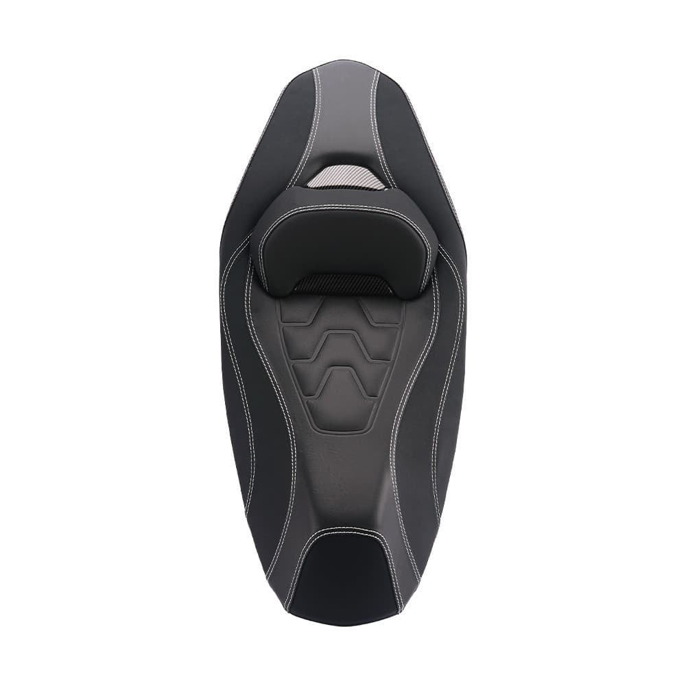 NMAX 155 เบาะรองนั่งรถจักรยานยนต์เบาะรองนั่งด้านหน้าด้านหลัง Pillion พร้อมพนักพิงสําหรับ YAMAHA NMAX155 NMAX-155 2020-2024 คาร์บอนไฟเบอร์ดู