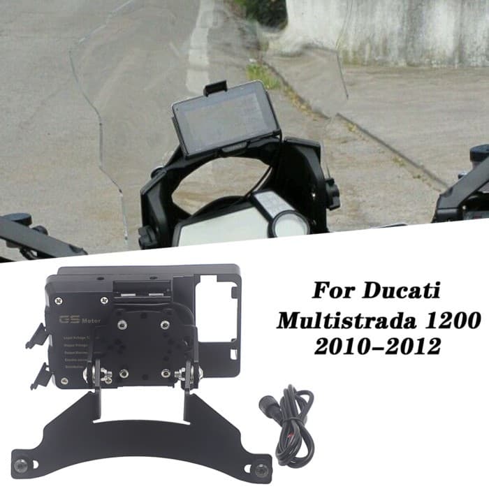Multistrada 1200 Mobile Phone Navigation Bracket USB Charging GPS Adapter Holder For Ducati MULTIST