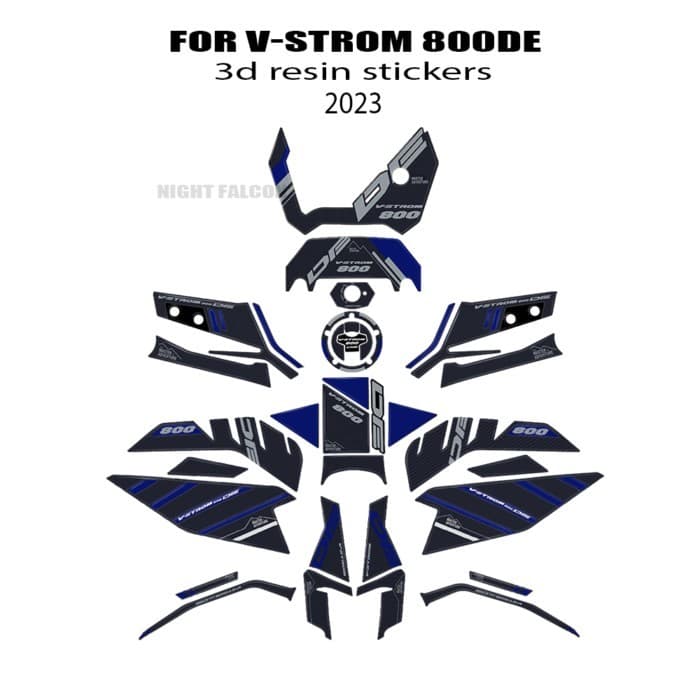 Motorcycle 3D Epoxy Resin Sticker protection decal stickers kit For Suzuki V-STROM 800DE V-Strom 80