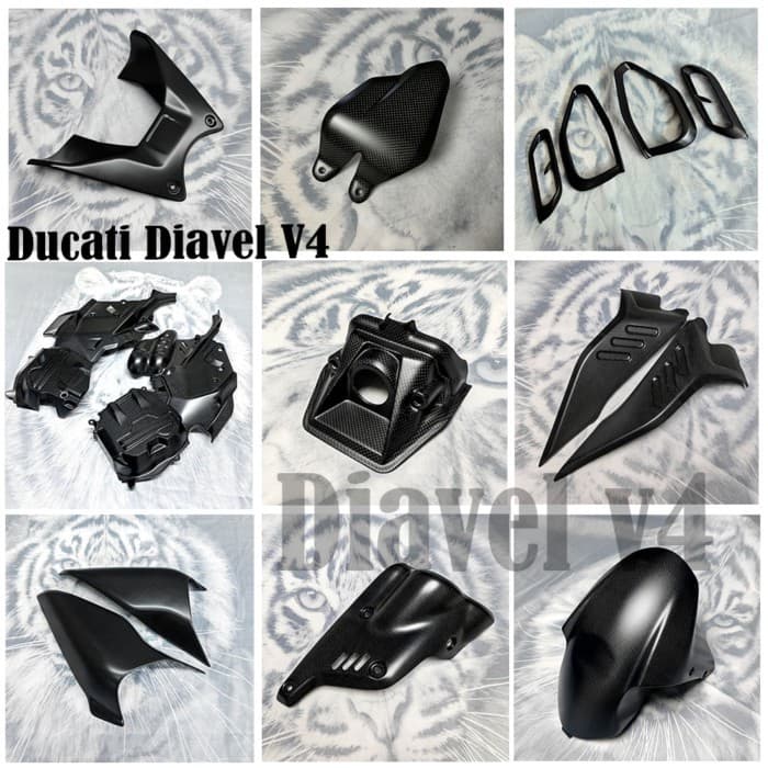 For Ducati Diavel V4 diavel v4 2023-2025 Motorcycle Carbon Fiber Front Fender Rear Hugger Body & Fr
