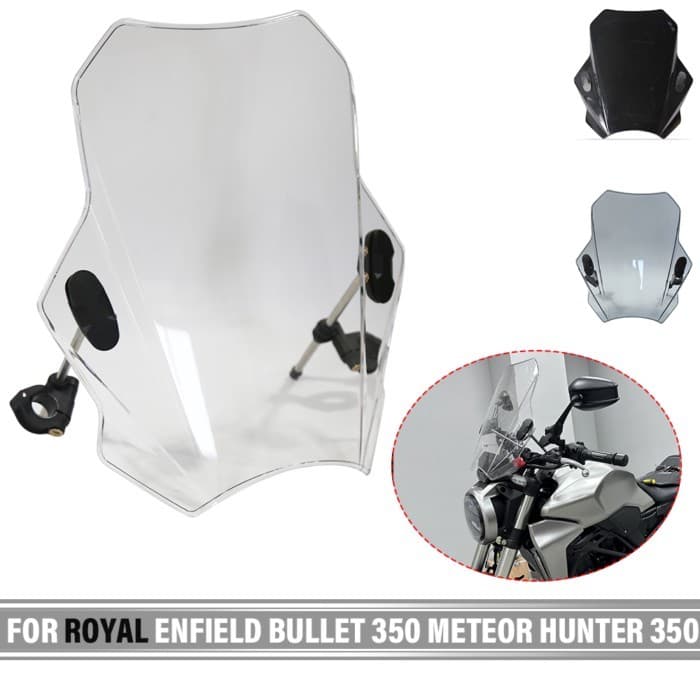 For Royal Enfield Bullet Meteor Hunter 350 Scram 411 Interceptor Motorcycles Windshield Covers Moto