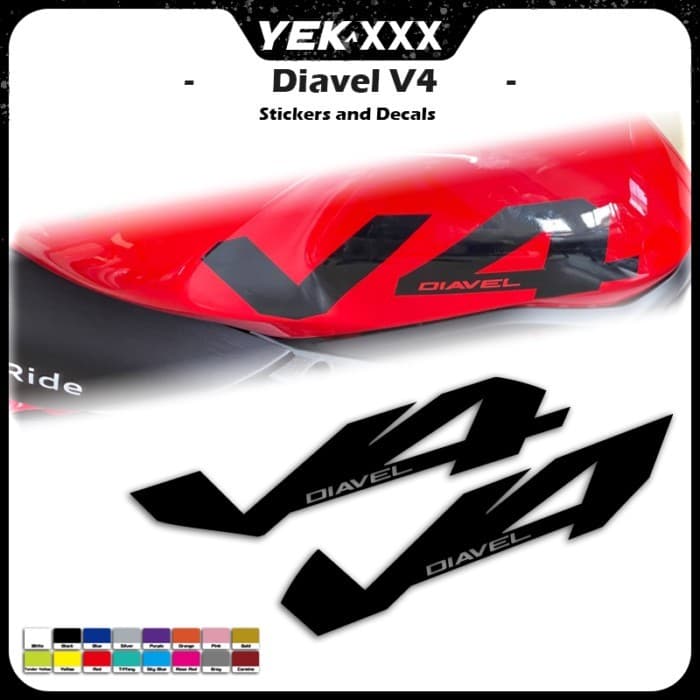 Motorcycle Fairing Shell Sticker Decal Customized Hollow Effect Diavel V4 For Ducati Diavel V4 Side