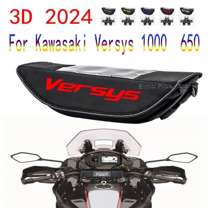 For Kawasaki Versys 1000 Versys 650 Versys 1000 650 3D Motorcycle Handlebar Waterproof Bag Travel B