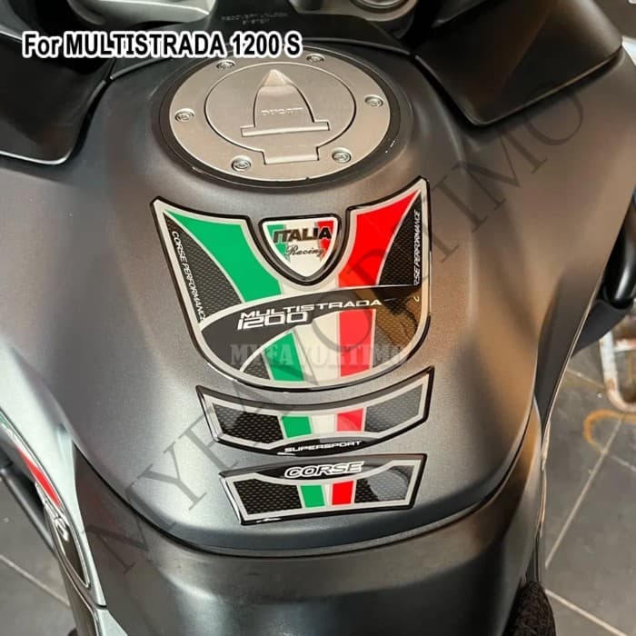 For Ducati MULTISTRADA 1200 S 1200S Motorcycle Fuel Oil Tank Pad Grips Stickers Protector Knee Deca