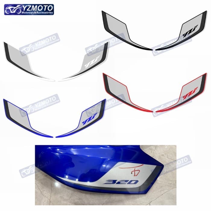 For YAMAHA YZF-R3 YZF R3 2015 2016 2017 2018 Motorcycle Front Fairing Sticker Hood Reflective Water