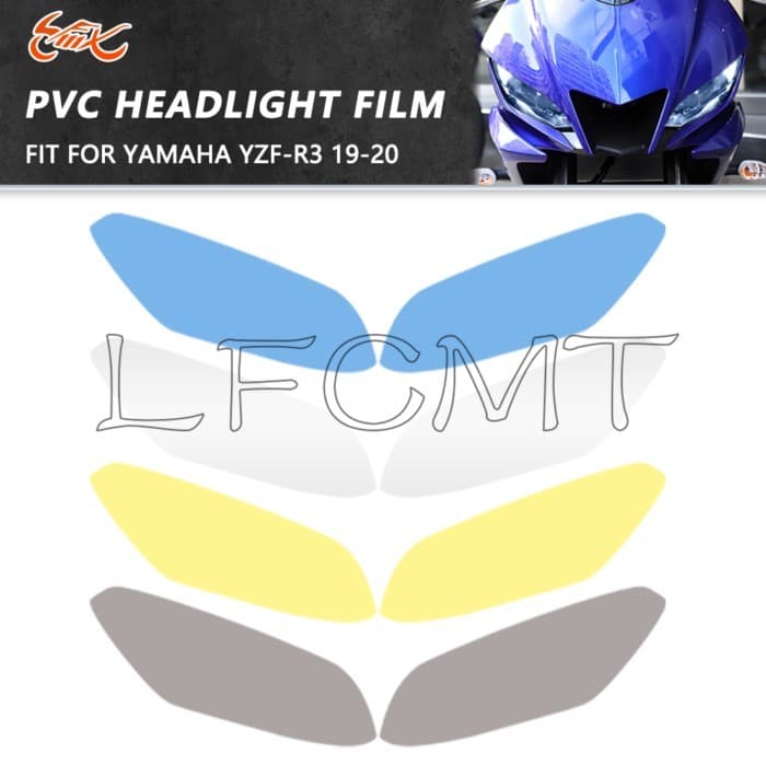 Fit for YAMAHA YZF R3 YZF-R3 YZFR3 2019 2020 Motorcycle Headlight Sticker Headlamp Protective Film 