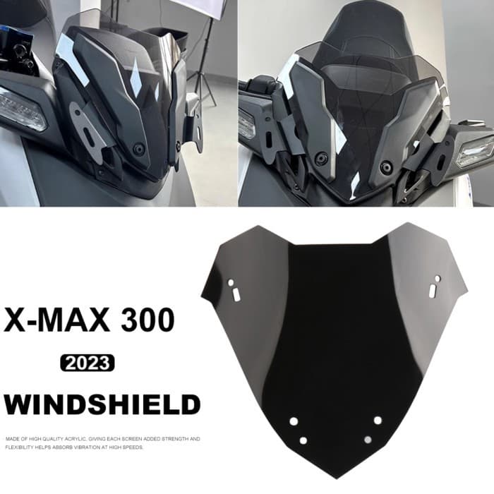 New Motorcycle Accessories Windshield Flyscreen For YAMAHA X-MAX300 X-MAX 300 XMAX300 XMAX 300 2023