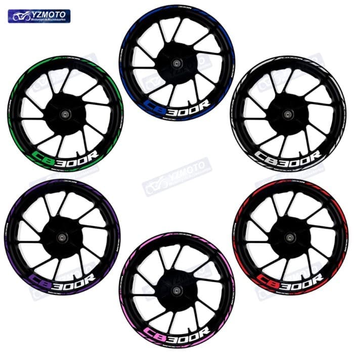 For Honda CB300R CB 300R Motorcycle 17 Inch Front And Rear Decal Wheel Hub Reflective Sticker Water