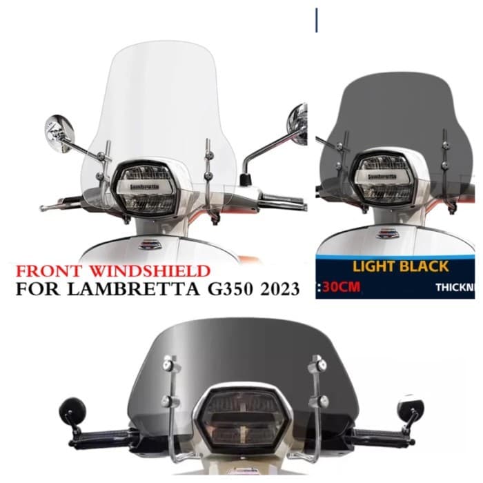 Motorcycle New For LAMBRETTA G350 2023 Front Windshield Heighten Widened Wind Deflector For Lambret