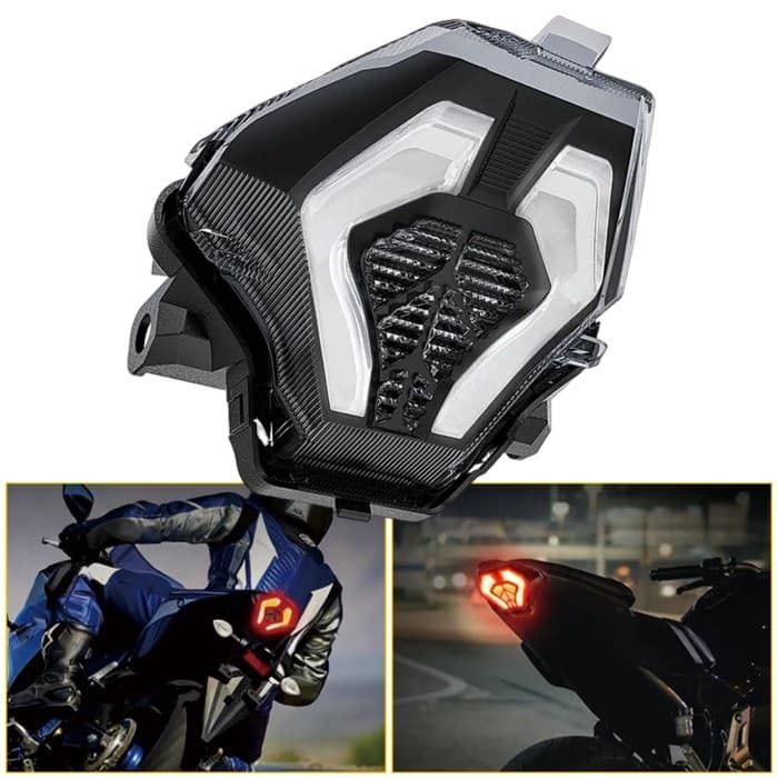 E24 Motorcycle LED Tail Lights with Turn Signal for Yamaha MT-03 MT-07 MT-25 FZ-07 YZF-R3 YZF-R25 L