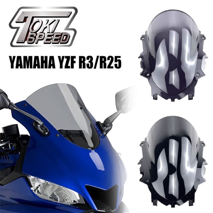Windshield For YAMAHA YZF-R3 YZF-R25 YZF R25 YZF R3 2019-2024 Motorcycle Front Screen Windshield Fa