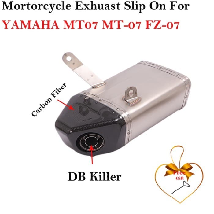 For YAMAHA MT-07 FZ-07 MT 07 FZ 07 LeoVince Motorcycle Exhaust Escape Link Pipe Modified Box DB Kil