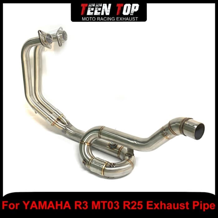 Motorcycle Exhaust Front Link Pipe For YAMAHA R3 MT03 R25 Exhaust Elbow Stainless Steel 51mm R3 Con