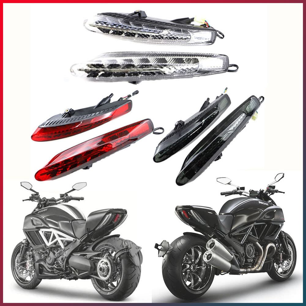 สําหรับ Ducati Diavel 2011-2015 LED ซ้ายและขวา LED ดัดแปลงเบรคพร้อมฟังก์ชั่นไฟเลี้ยวไฟท้าย Diavel 11-15