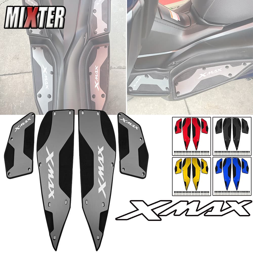 รถจักรยานยนต์เท้า Peg Step Footrest Footpads เหยียบแผ่นสําหรับ YAMAHA X-MAX250 X-MAX300 XMAX 250 300 2017-2022 X-MAX250 300