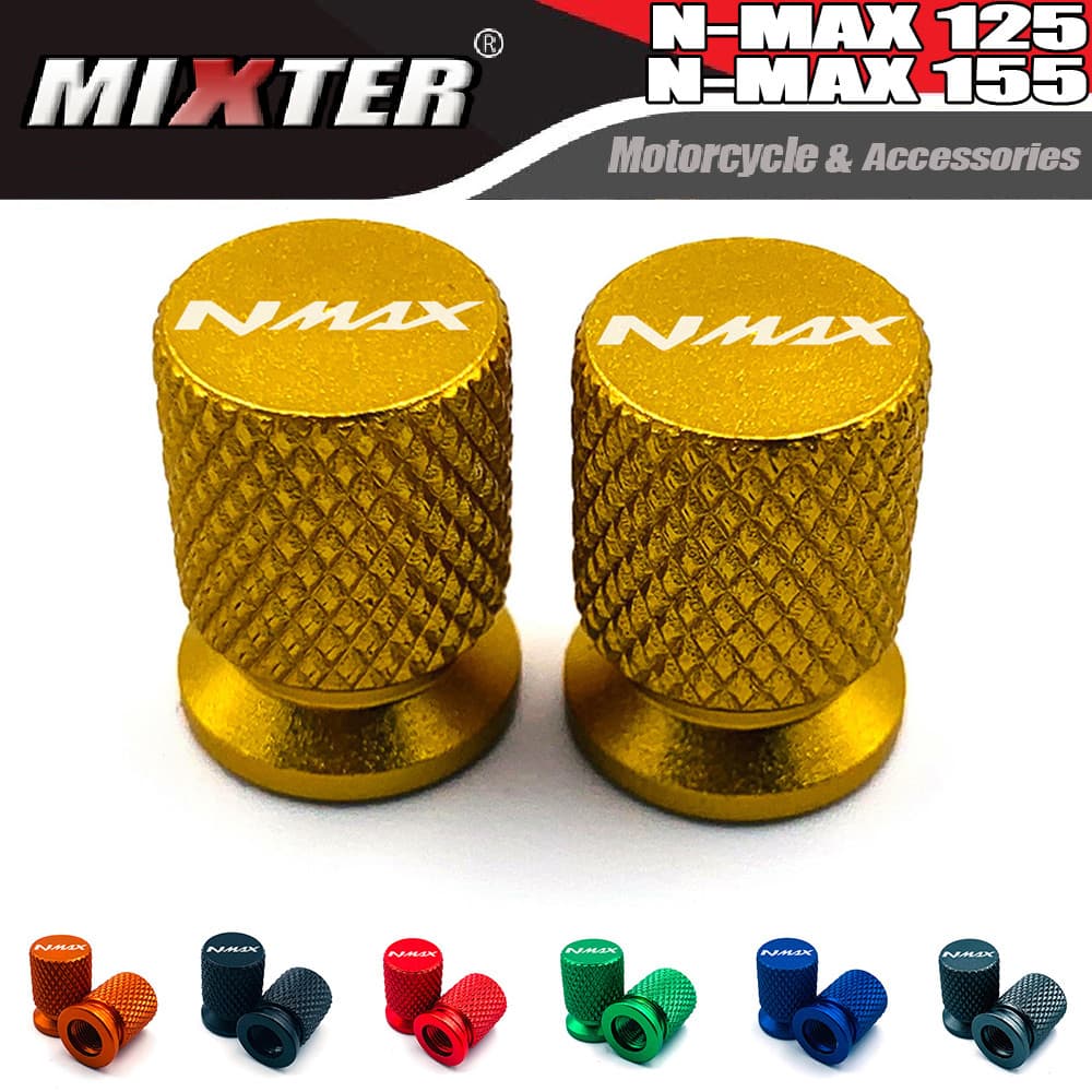 รถจักรยานยนต์ CNC ยางวาล์ว Air Port Stem ฝาครอบปลั๊กสําหรับ YAMAHA N-MAX125 N-MAX155 N-MAX 125 N-MAX 155 NMAX125 NMAX155 ทุกปี