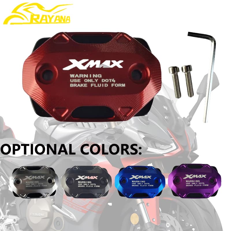 ยามาฮ่า Xmax300 ซีเอ็นซี อลูมิเนียมน้ํามันเบรกอ่างเก็บน้ําหมวกด้านหน้าแม่กระบอกปกอุปกรณ์มอเตอร์ไซค์5สี