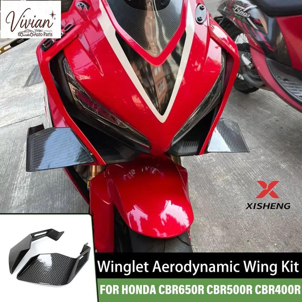 สําหรับ Honda CBR650R CBR500R CBR400R CBR650R CBR500R รถจักรยานยนต์ Winglets Aerodynamic ปีกสปอยเลอร์ Fairing Downforce