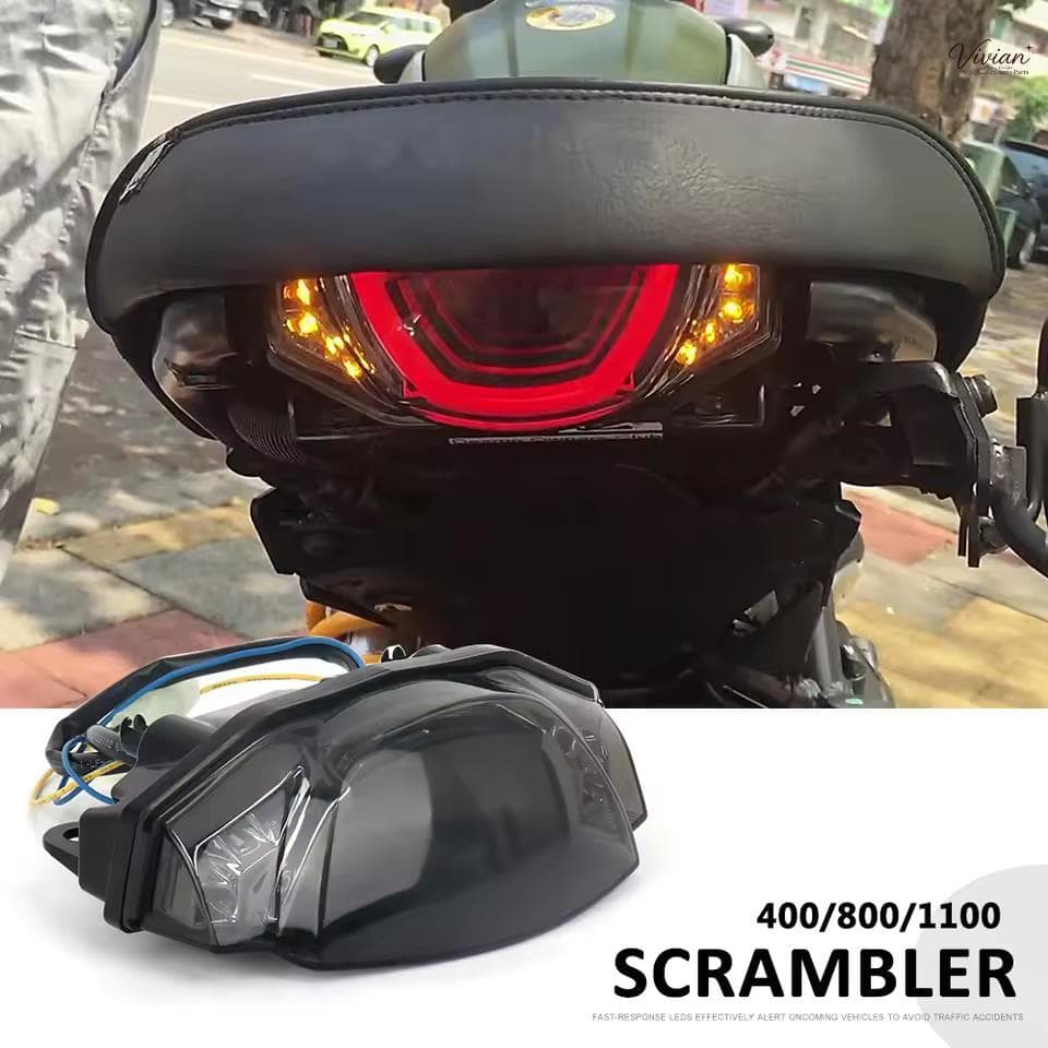 ใหม่รถจักรยานยนต์อุปกรณ์เสริม Integration ไฟท้าย LED ไฟเลี้ยวสําหรับ DUCATI SCRAMBLER 400 Scrambler 800 1100【20