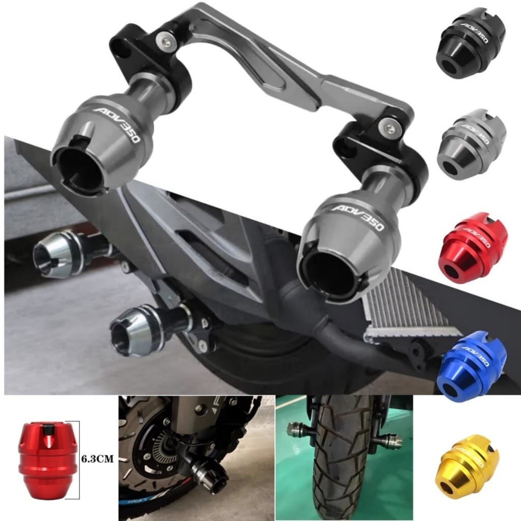 สําหรับ HONDA ADV160/ADV350 ตัวป้องกันการชนกันของรถจักรยานยนต์ - ตัวเลื่อนเพลาล้อหน้าและล้อหลัง (อุปกรณ์เสริมป้องกันการต