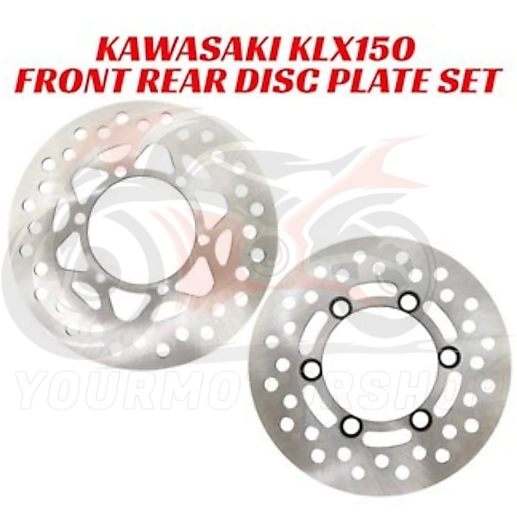 Kawasaki KLX 150 KLX150 ชุดแผ่นด้านหน้าด้านหลังชุดแผ่น Piring Disc Depan Belakang KLX150 ชุดดิสก์เบรกด้านหน้าหลัง
