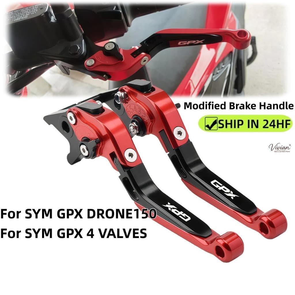 ก้านเบรกรถจักรยานยนต์ CNC อลูมิเนียมปรับได้สําหรับ SYM GPX DRONE 150 DRONE150 4VALVES ก้านคลัตช์【15