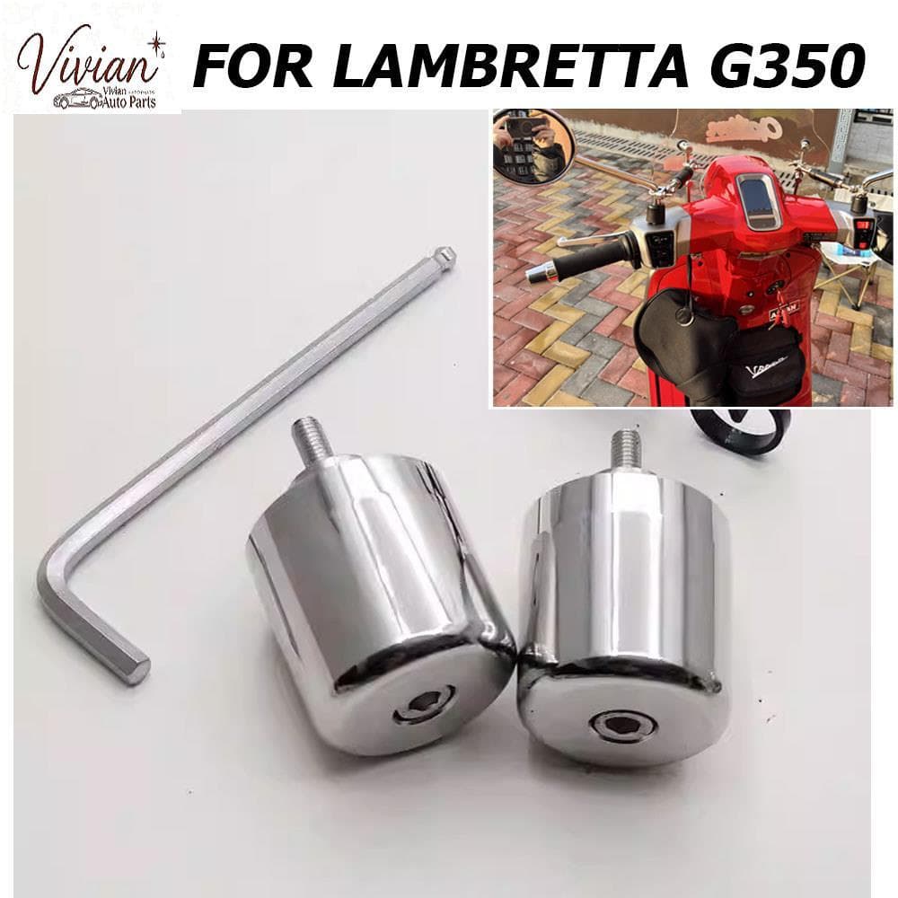 สําหรับ Lambretta G350 ที่จับรถจักรยานยนต์ปลั๊กจับบาร์น้ําหนักปลายแฮนด์จับหมวก【2