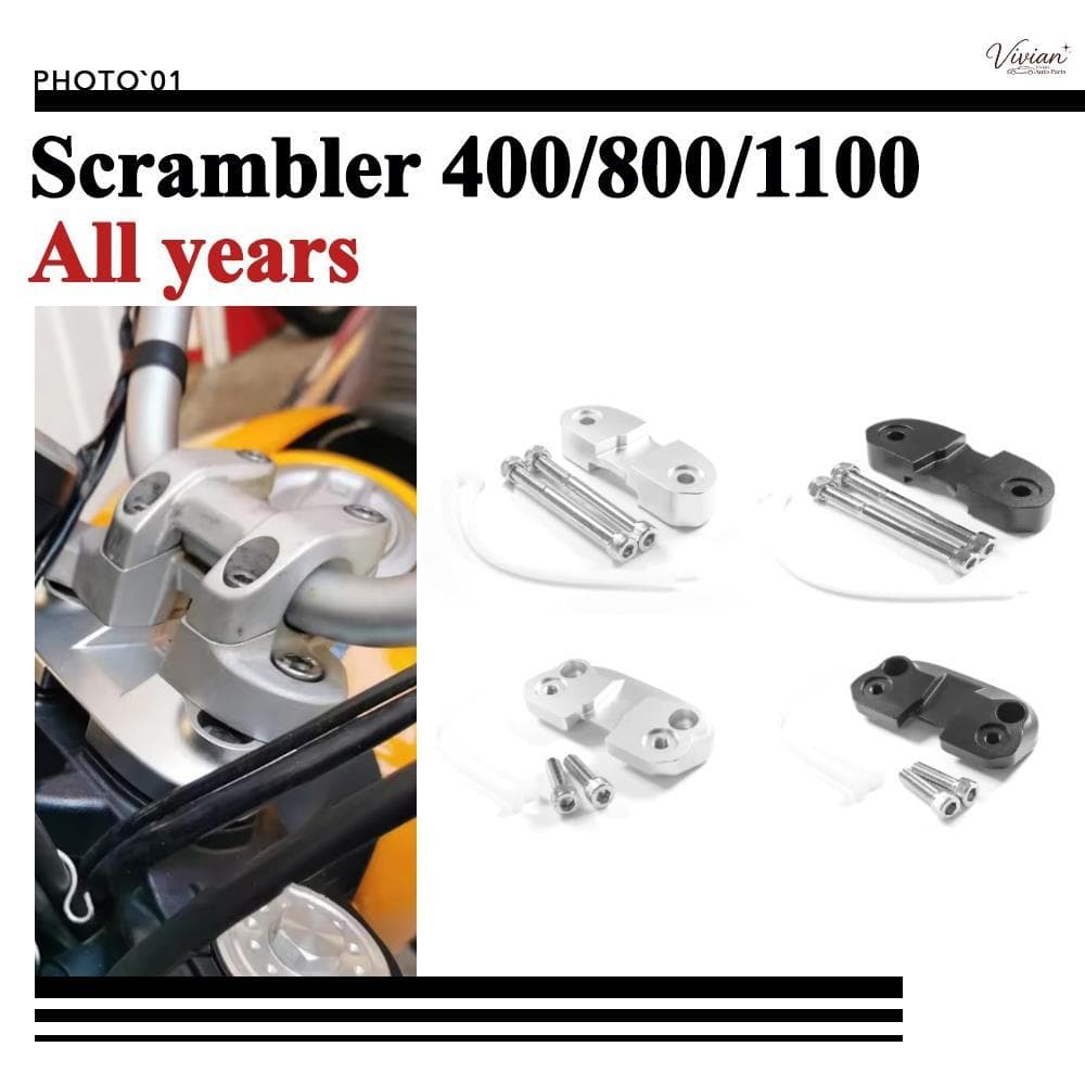 แคลมป์ยกแฮนด์บาร์ เพิ่มความสูง สําหรับ Ducati Scrambler800 Scrambler 400 800 1100【8