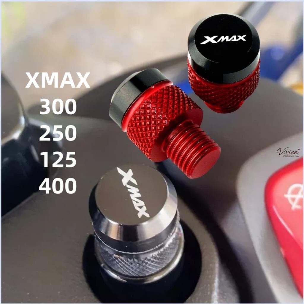 สําหรับ YAMAHA XMAX 300 250 400 125 Xmax300 Xmax250 รถจักรยานยนต์ CNC Accessorie M10 * 1.25 กระจกปลั๊กสกรู X-max【15