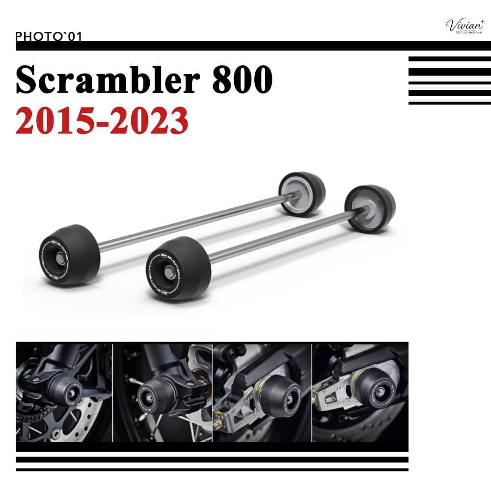 บล็อกกันล้ม ล้อ บล็อกกันล้ม เพลาล้อหน้า หลัง สําหรับ Ducati Scrambler 800 Scrambler800【8