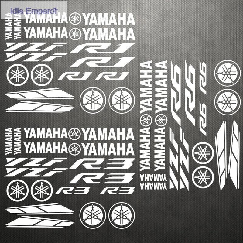 Yamaha R1 R3 R3 สติกเกอร์โลโก้รถจักรยานยนต์ไวนิล Decal หมวกกันน็อคสติกเกอร์สะท้อนแสงกันน้ํา