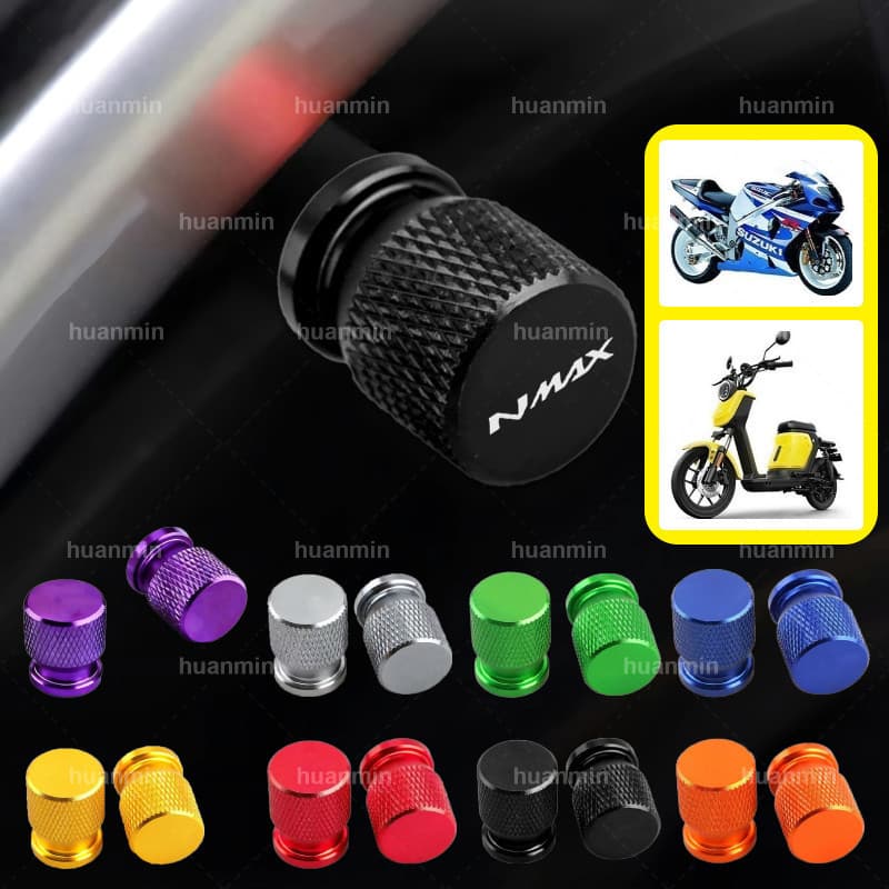 2 ชิ้น YAMAHA NMAX 125 155 N-Max 2015-2019 2018 NMAX125 NMAX155 CNC อุปกรณ์เสริมรถจักรยานยนต์ล้อยางวาล์วหมวก CNC Airtigh