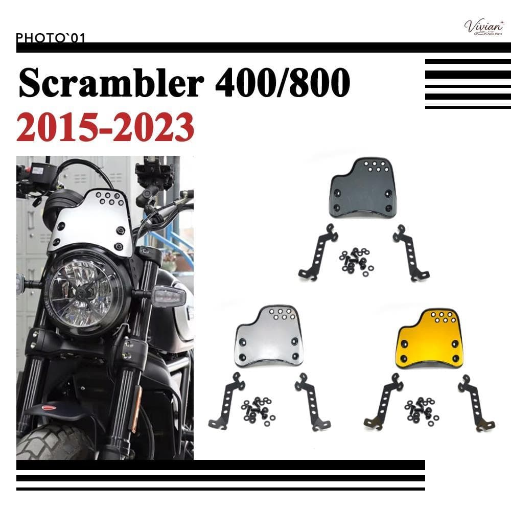 ชิวหน้า บังลม กระจกหน้ารถ กระจกกันลม สําหรับ DUCATI Scrambler 400 800 Scrambler400 Scrambler800 2015-2023【8