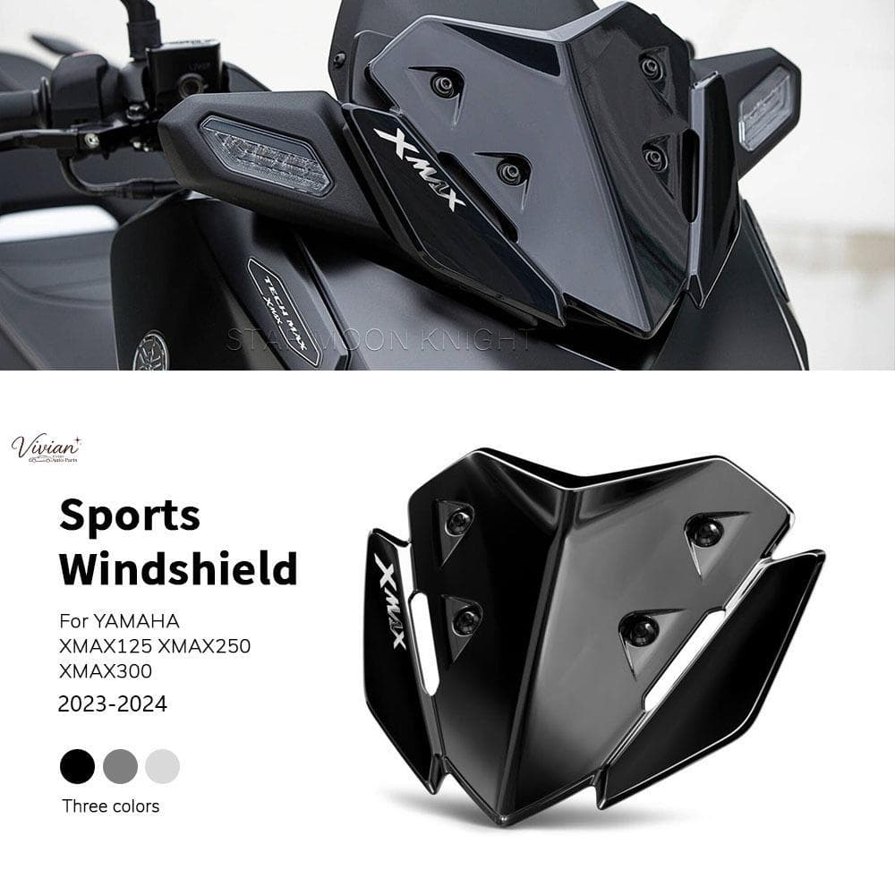 รถจักรยานยนต์กีฬาVisorกระจกกระจกWind Shield DeflectorสําหรับYAMAHA XMAX125 XMAX250 XMAX300 XMAX X MAX 2023-2024【16