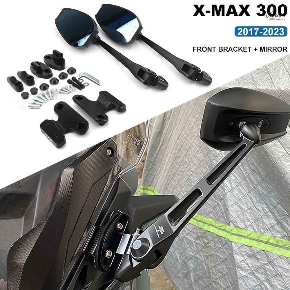 อุปกรณ์เสริมรถจักรยานยนต์กระจกไปข้างหน้า Moving Bracket Kit กระจกมองหลังสําหรับ Yamaha XMAX 300 X-MAX300 XMAX300 X-MAX 2