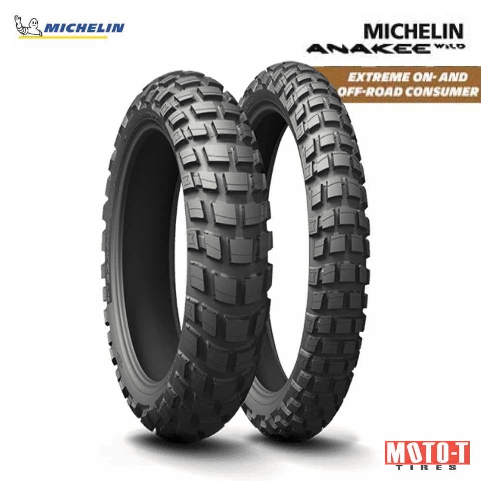 ยางมอเตอร์ไซค์ Royal Enfield Himalayan / KLR 650 ยี่ห้อ Michelin Anakee Wild (90/90-21+130/80-17)