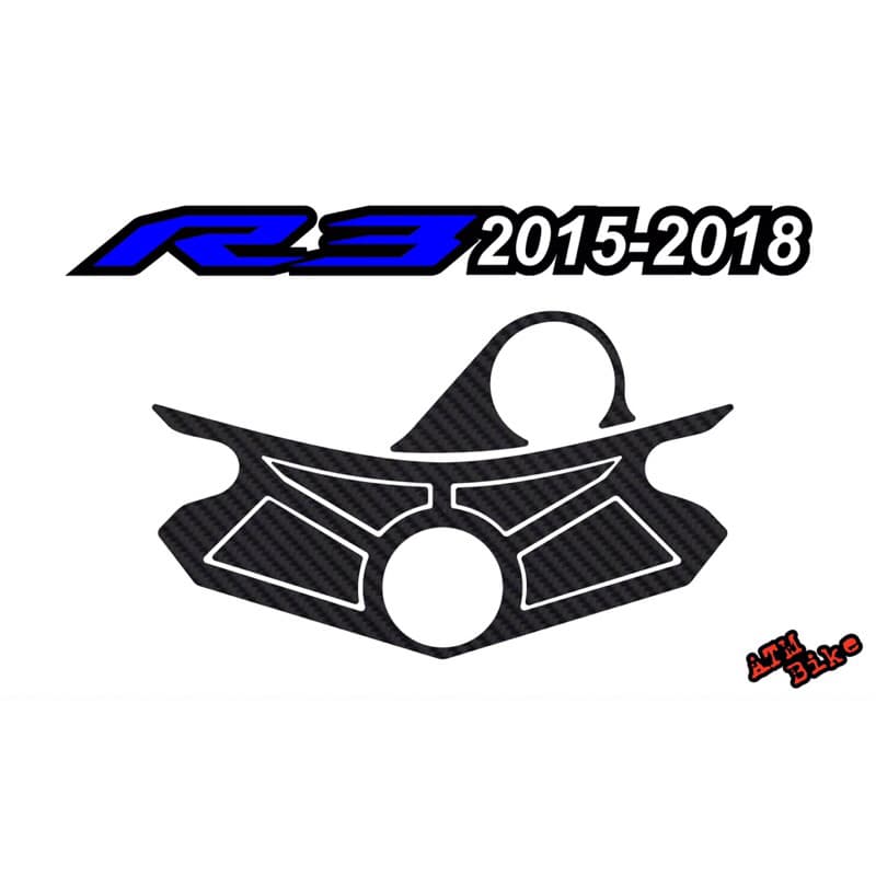 สติกเกอร์แผงคอลายcarbon YAMAHA รุ่น R3 ปี 2015-2018 - ไม่เคลือบเรซิ่น #กันรอยแผงคอr3 #กันรอยr3