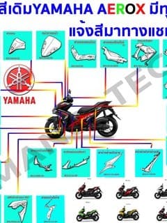 ชุดสีเดิมแท้ Yamaha Aerox มีสีเดิมทุกสี รับทราบสีทางแชท เลือกตามชิ้นส่วนที่ต้องการ แฟริ่งAEROX เปลือกรถaerox สีเดิมแท้
