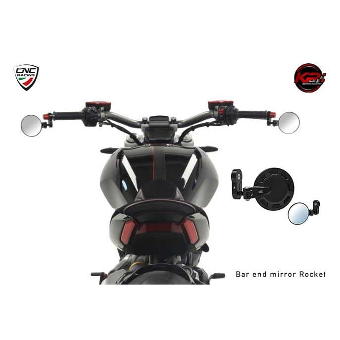 กระจกปลายแฮนด์ CNC RACING "ROCKET" FOR DUCATI SCRAMBLER
