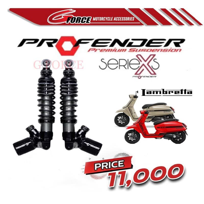 ส่งฟรี 🚩 โช๊ค Profender Lambretta X300 รุ่น X series คู่หน้า - คู่หลัง พร้อมส่ง