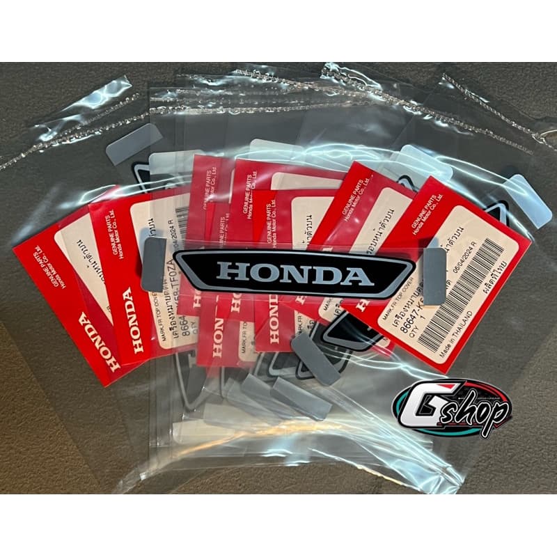 สติ๊กเกอร์ Honda ติดฝาครอบด้านหน้า Wave 110i แท้เบิกศูนย์ Honda (86647-K58-TF0ZA)