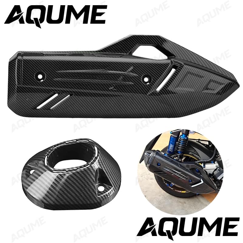 กันร้อน ครอบท่อ  PCX160/CLICK160 เคฟล่าสาน 5D ฟรี สติกเกอร์ AK 1 ใบ อะไหล่แต่งPCX ชุดสี